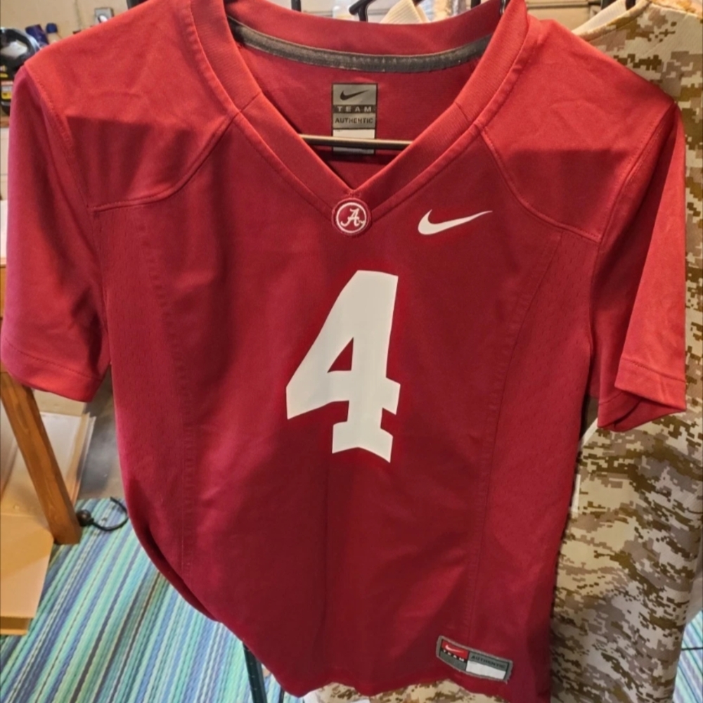 Nike Crimson Football Jersey with Number 4